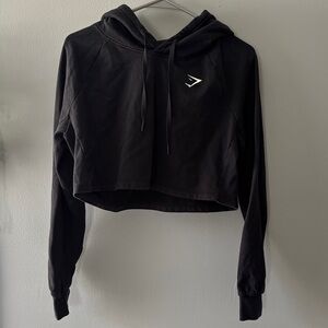 Gymshark Black Cropped Sweatshirt